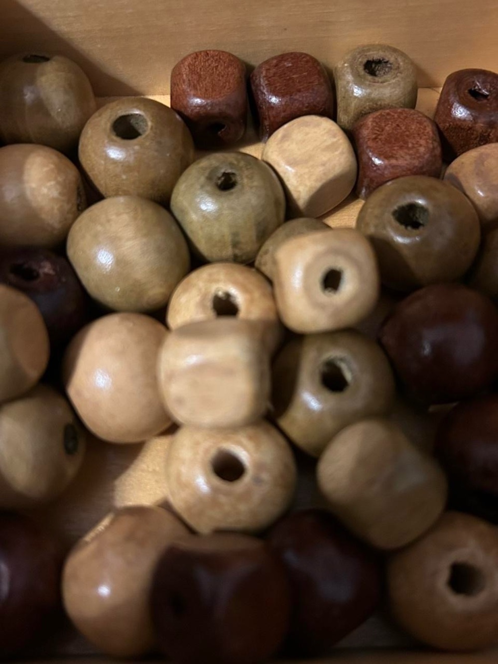 Wooden Bead Mix - Natural Brown and Tan Home Accent
